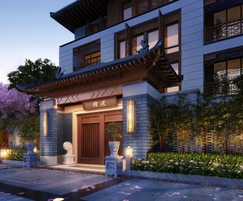 New Chinese Style Villa Appearance-ID:167360244