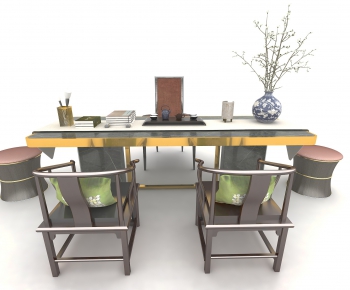 New Chinese Style Tea Tables And Chairs-ID:985996841
