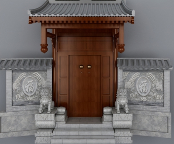 New Chinese Style Facade Element-ID:760086665