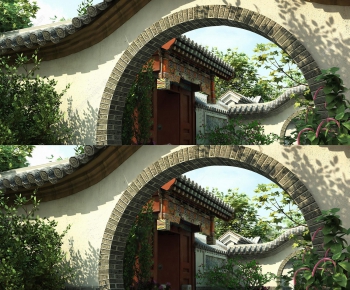 New Chinese Style Courtyard/landscape-ID:477469454