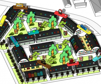 Modern Architectural Bird's-eye View Planning-ID:634842128