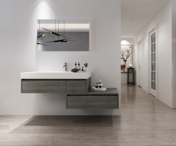 Nordic Style Bathroom Cabinet-ID:260682119