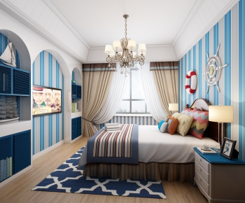 Mediterranean Style Bedroom-ID:885428388