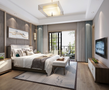 New Chinese Style Bedroom-ID:920464445