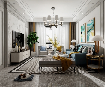 American Style A Living Room-ID:652571129