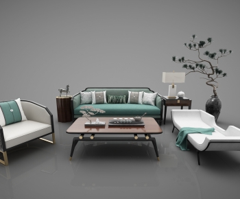 New Chinese Style Sofa Combination-ID:952268981