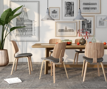 Nordic Style Dining Table And Chairs-ID:479275358