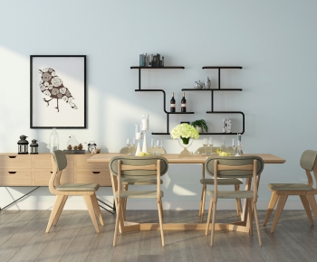Nordic Style Dining Table And Chairs-ID:274309214