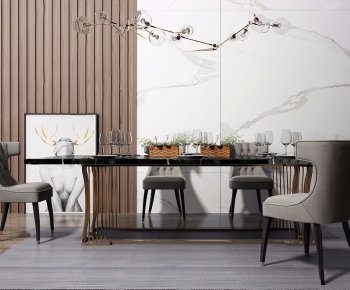 Simple European Style Dining Table And Chairs-ID:831346353