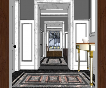New Classical Style Hallway-ID:832168857