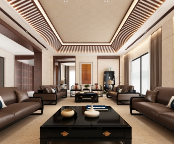 New Chinese Style Office Living Room-ID:842146354