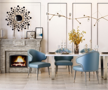 American Style Dining Table And Chairs-ID:101248872