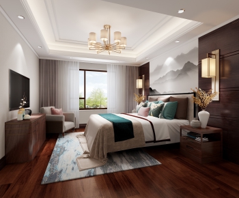 New Chinese Style Bedroom-ID:353168793