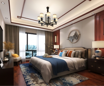 New Chinese Style Bedroom-ID:190103822