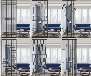 Modern Glass Screen Partition-ID:645883445