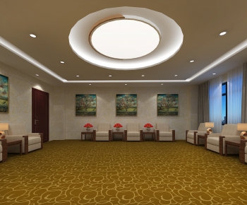 New Chinese Style Office Living Room-ID:902293933