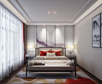 New Chinese Style Bedroom-ID:340365568