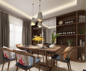 New Chinese Style Dining Room-ID:254977824