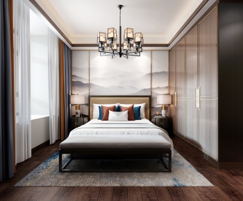 New Chinese Style Bedroom-ID:728739336