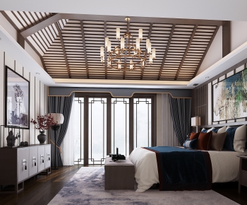 New Chinese Style Bedroom-ID:584890442
