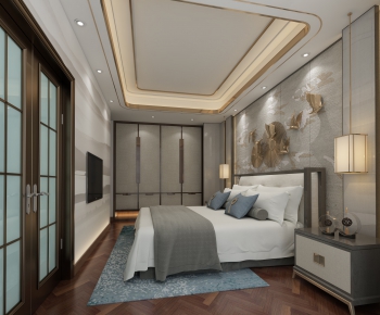 New Chinese Style Bedroom-ID:349652969