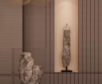 中式石头雕塑摆件-ID:470215127