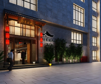 New Chinese Style Facade Element-ID:696646955