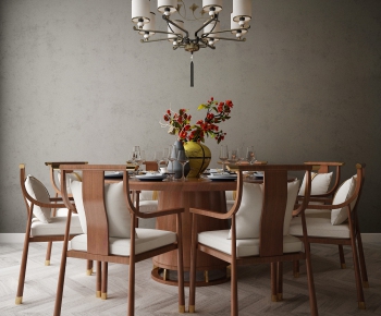 New Chinese Style Dining Table And Chairs-ID:411766993