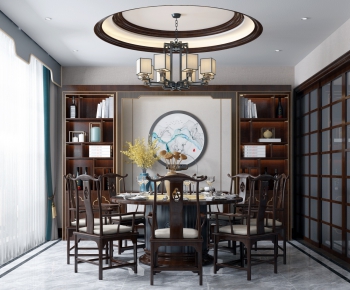 New Chinese Style Dining Room-ID:832936368