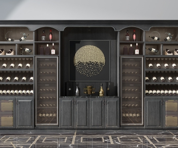 New Chinese Style Wine Cabinet-ID:282343536
