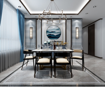 New Chinese Style Dining Room-ID:736293122