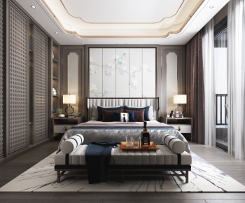 New Chinese Style Bedroom-ID:225317568