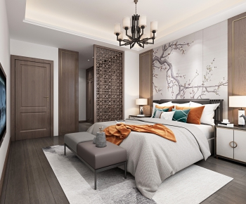 New Chinese Style Bedroom-ID:147347488