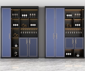 New Chinese Style Wine Cabinet-ID:613286541