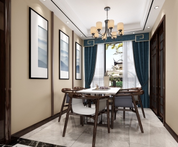 New Chinese Style Dining Room-ID:448293474