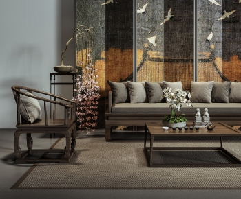 New Chinese Style Sofa Combination-ID:216695582