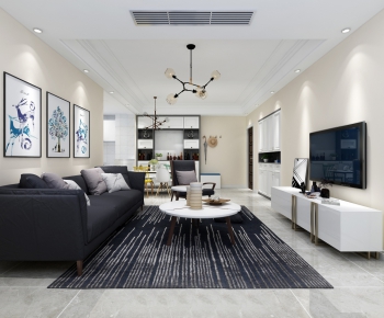 Modern A Living Room-ID:256269371