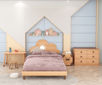Nordic Style Child's Bed-ID:433629287