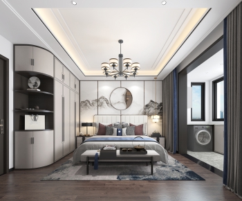 New Chinese Style Bedroom-ID:749986275