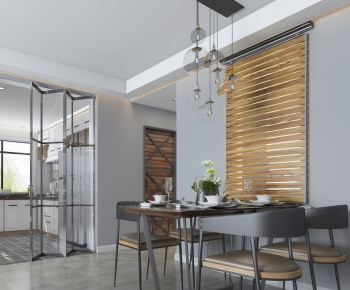 Industrial Style Dining Room-ID:809569325