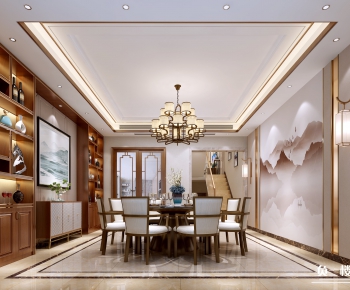 New Chinese Style Dining Room-ID:846855552