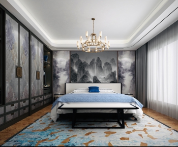 New Chinese Style Bedroom-ID:751476667