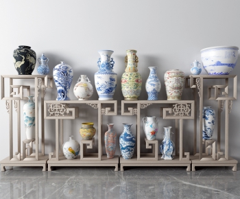 新中式瓷器 花瓶组合-ID:731236668