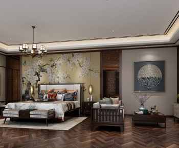 New Chinese Style Bedroom-ID:225275783
