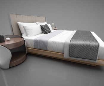 Modern Double Bed-ID:688879814