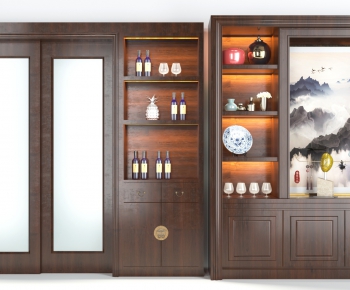 New Chinese Style Wine Cabinet-ID:266294744