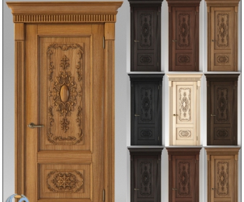 European Style Solid Wood Door-ID:146995742