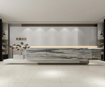 New Chinese Style Office Reception Desk-ID:166250192