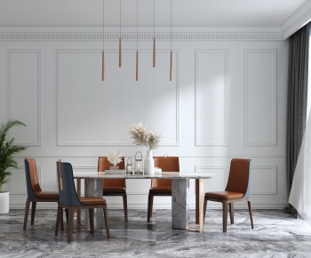 Post Modern Style Dining Table And Chairs-ID:518225198