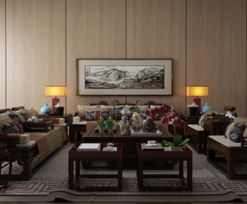 New Chinese Style Sofa Combination-ID:411298532